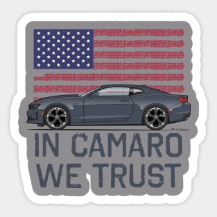 In Camaro We Trust Sticker